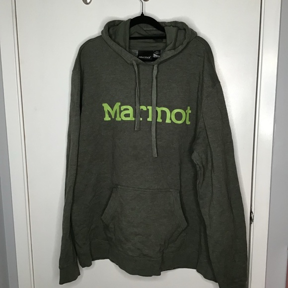 Marmot Green Hoodie XXL Pre-Loved Excellent Condition - Picture 3 of 10